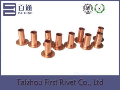 4.2X9mm Copper Plated Flat Head Full Tubular Steel Rivet