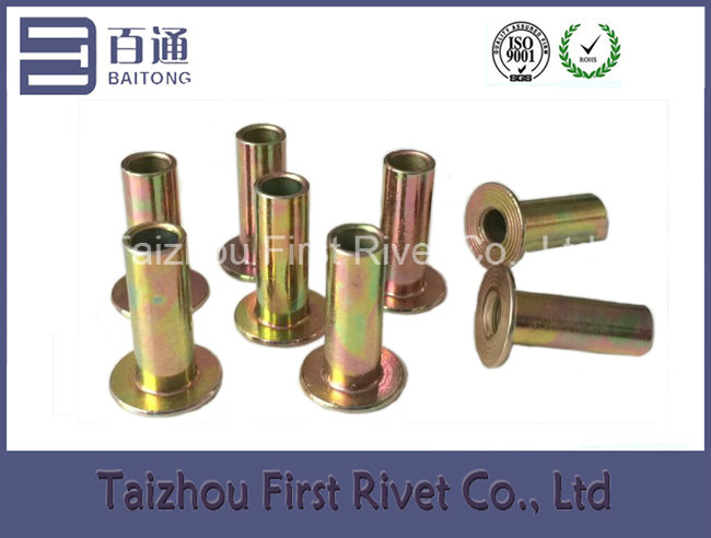 8X22mm Zinc Plated Flat Head Full Tubular Steel Rivet